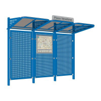 Procity Waiting Room CONVI with Sheet Metal Back Wall, Without Side Panels, L 3107 mm.
