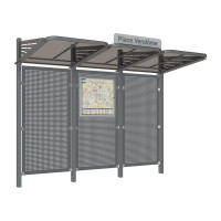 Procity Waiting Room CONVI with Sheet Metal Back Wall, Without Side Panels, L 3107 mm.