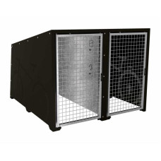 Bicycle Box ProCity Berlin, Basic Module 2 Spaces, Doors Galvanized, Frame Deep Black, L 1820 mm