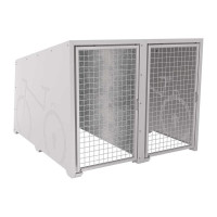 Bicycle Box ProCity Berlin, Basic Module 2 Spaces, Doors Coated, Frame Silk Grey, L 1820 mm.