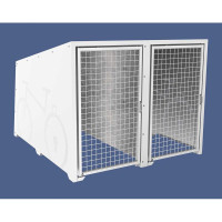 Bike Box ProCity Berlin, Basic Module 2 Places, Coated Doors, Pure White Frame, L 1820 mm.