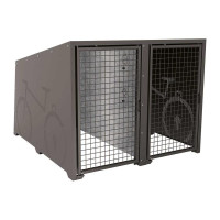 Bicycle Box Procity Berlin, Base Module 2 Places, Coated Doors, Procity Gray (Anthracite) Frame, L 1820 mm.