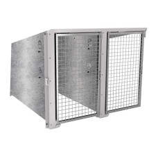 Bike Box Procity Berlin, Attachment Unit 2 Places, Doors Galvanized, Frame Silk Grey, L 1820 mm