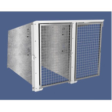 Bicycle Box ProCity Berlin, Attachment Unit 2 Places, Fire-Galvanized Doors, Frame Pure White, L 1820 mm