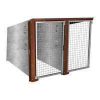 Bicycle Box Procity Berlin, Attachment Unit 2 Places, Doors Fire Galvanized, Frame Rust Corten Effect, L 1820 mm.