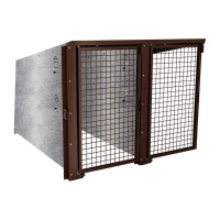 Fahrradbox PROCITY Berlin, Anbaueinheit 2 Plätze, Türen beschichtet, Rahmen Schokoladenbraun, L 1820 mm.