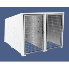 Bicycle Box ProCity Berlin, Attachment Unit 2 Places, Coated Doors, Frame Pure White, L 1820 mm.