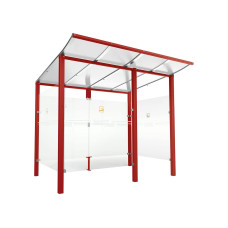 Procity Smoking Shelter Modulo - with Front Panel, Depth 1990 mm, Length 2510 mm.