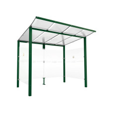 Procity Smoking Shelter Modulo, without Front Panel, Depth 1990 mm, Length 2510 mm