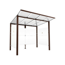Procity Smoking Shelter Modulo, without Front Panel, Depth 1990 mm, Length 2510 mm