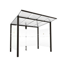 Procity Smoking Shelter Modulo, without Front Panel, Depth 1990 mm, Length 2510 mm