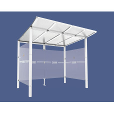 Procity Smoking Shelter Modulo, without Front Panel, Depth 1990 mm, Length 2510 mm