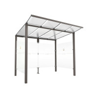Procity Smoking Shelter Modulo, without Front Panel, Depth 1990 mm, Length 2510 mm