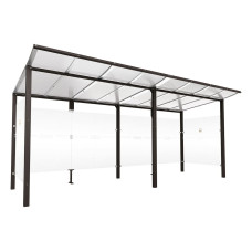 Procity Smoking Shelter Modulo, Without Front Cover, Depth 1990 mm, L 5020 mm.
