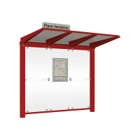 PROCITY Wartehalle Venedig, ohne Seitenverkleidungen, L 2620 mm.