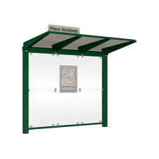 PROCITY Wartehalle Venedig, ohne Seitenverkleidungen, L 2620 mm.