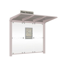 PROCITY WarteHalle Venedig, ohne Seitenverkleidungen, LED, L 2620 mm.