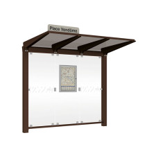PROCITY Wartehalle Venedig, ohne Seitenverkleidungen, L 2620 mm.
