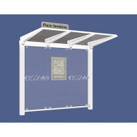 PROCITY Wartehalle Venedig, ohne Seitenverkleidungen, L 2620 mm.