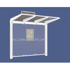 PROCITY Wartehalle Venedig, ohne Seitenverkleidungen, L 2620 mm.