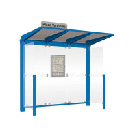 PROCITY Wartehalle Venedig, mit Seitenverkleidungen, LED, L 2620 mm.