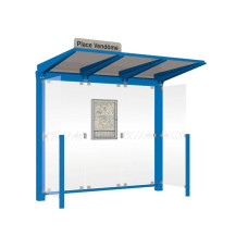 PROCITY Wartehalle Venedig, mit Seitenverkleidungen, LED, L 2620 mm.