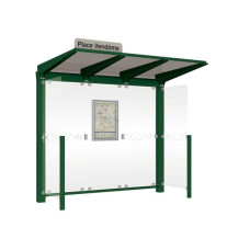 PROCITY Wartehalle Venedig, mit Seitenverkleidungen, LED, L 2620 mm.
