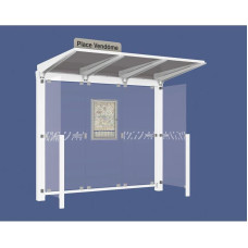 PROCITY Wartehalle Venedig, mit Seitenverkleidungen, LED, L 2620 mm.