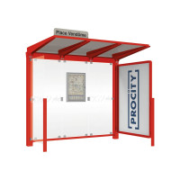 PROCITY WarteHalle Venedig, 1 Schaukasten 2000 mit 1 Seitenverkleidung, L 2620 mm.