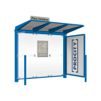 PROCITY WarteHalle Venedig, 1 Schaukasten 2000 mit 1 Seitenverkleidung, L 2620 mm.
