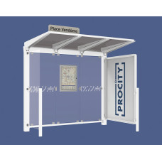 Procity Wartehalle Venedig, 1 Schaukasten 2000 with 1 Seitenverkleidung, L 2620 mm.