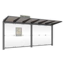 PROCITY Wartehalle Venedig, ohne Seitenverkleidungen, L 5240 mm.
