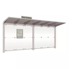 PROCITY Wartehalle Venedig, ohne Seitenverkleidungen, LED, L 5240 mm.