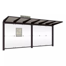 PROCITY Wartehalle Venedig, ohne Seitenverkleidungen, LED, L 5240 mm.