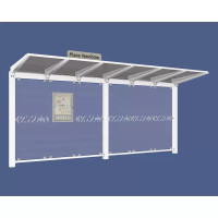 PROCITY Wartehalle Venedig, ohne Seitenverkleidungen, LED, L 5240 mm.