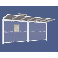 PROCITY Wartehalle Venedig, ohne Seitenverkleidungen, LED, L 5240 mm.
