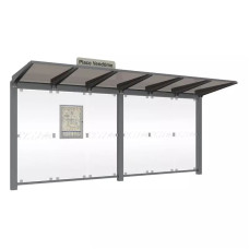 PROCITY Wartehalle Venedig, ohne Seitenverkleidungen, LED, L 5240 mm.