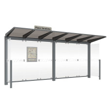 PROCITY Wartehalle Venedig, 2 Seitenverkleidungen, L 5240 mm.
