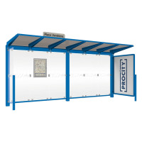 PROCITY Wartehalle Venedig, 1 Schaukasten 2000 mit 1 Seitenverkleidung, L 5240 mm.