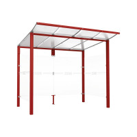 PROCITY Wartehalle Modulo, mit Seitenverkleidungen, L 2510 mm.