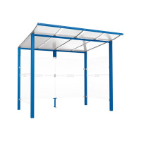 PROCITY Wartehalle Modulo, mit Seitenverkleidungen, L 2510 mm.