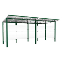 PROCITY Wartehalle Modulo, mit Seitenverkleidungen, L 5020 mm.