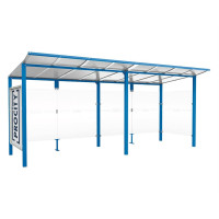 PROCITY Wartehalle Modulo, 1 Schaukasten 2000 mit 1 Seitenverkleidung, L 5020 mm.