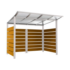 Containerüberdachung | Kapazität: 4x240L / 1x1100L | Seidengrau, zum Einbetonieren