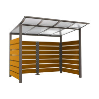 Container Shelter | Capacity: 4x240L / 1x1100L | Procity Grey, for Embedding