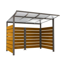 Container Shelter | Capacity: 4x240L / 1x1100L | Procity Grey, for Embedding