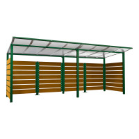 Container Cover | Capacity: 8x240L / 3x1100L | Moss Green, for Embedding in Concrete.