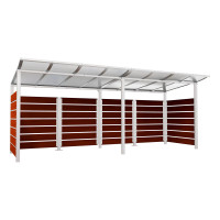Containerüberdachung | Kapazität: 8x240L / 3x1100L | Seidengrau, zum Einbetonieren