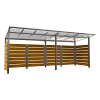 Container Shelter | Capacity: 8x240L / 3x1100L | Procity Grey, for Embedding