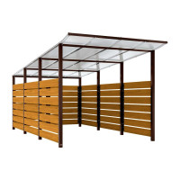 Container Canopy | Capacity: 8-10x240L / 2x1100L | Chocolate Brown, for Embedding
